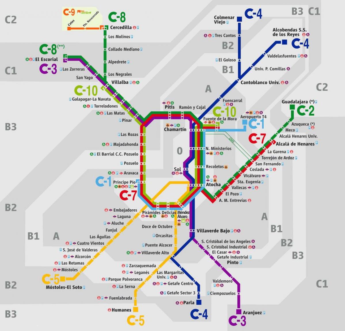 жп гара картата на Мадрид Atocha 