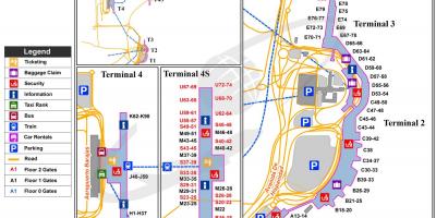 Карта на летище Мадрид в Испания 