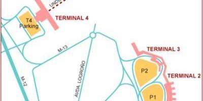 Терминал мадридски летище картата