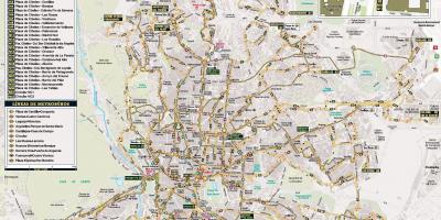 Карта на Мадрид нощен автобус 