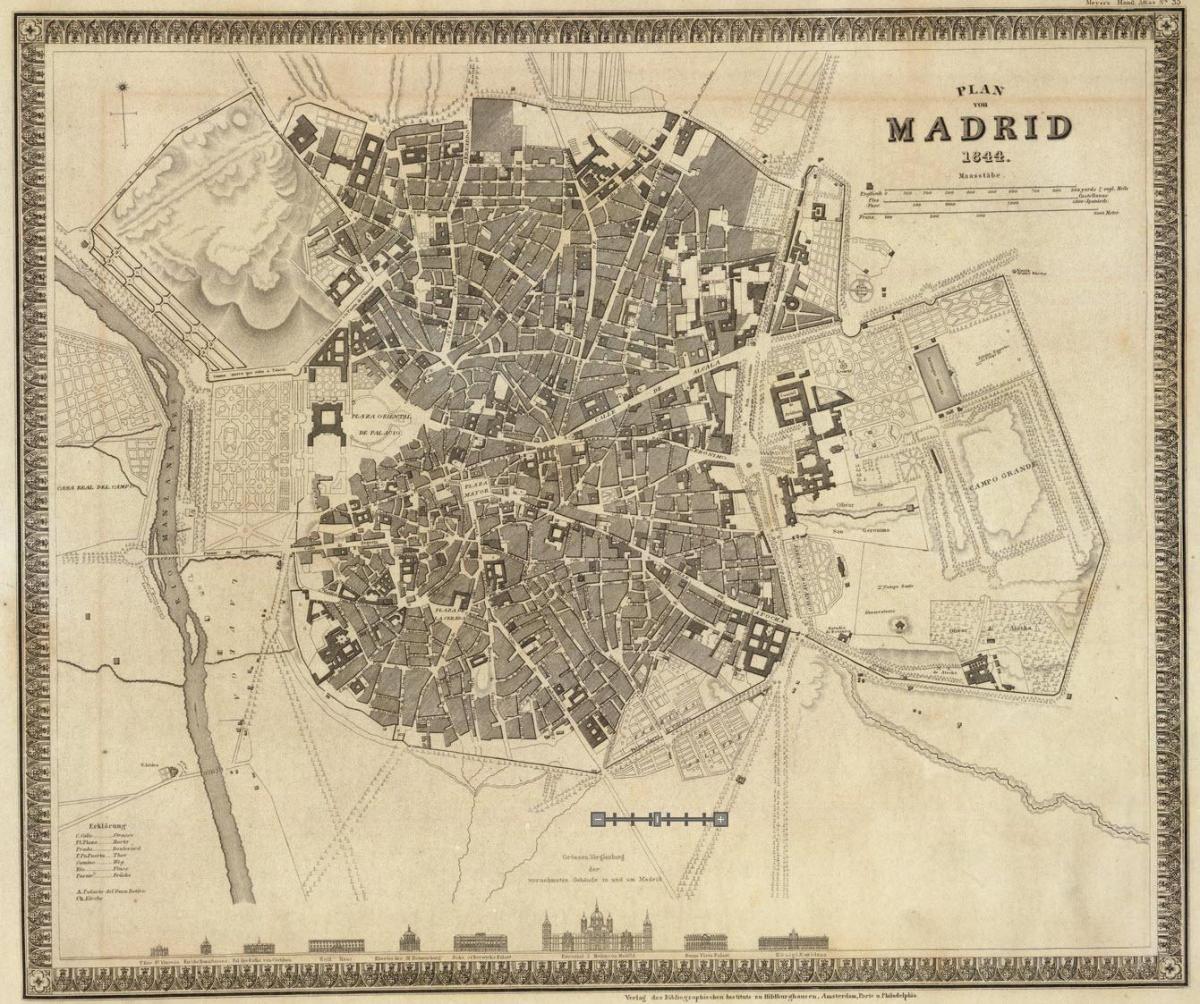 карта на Стария град на Мадрид