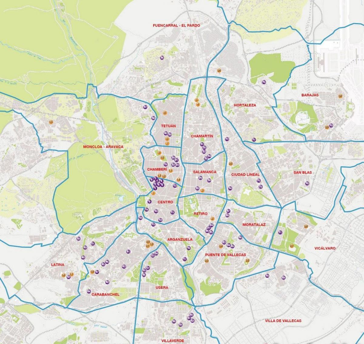 карта на Мадрид жп-гара Chamartín 