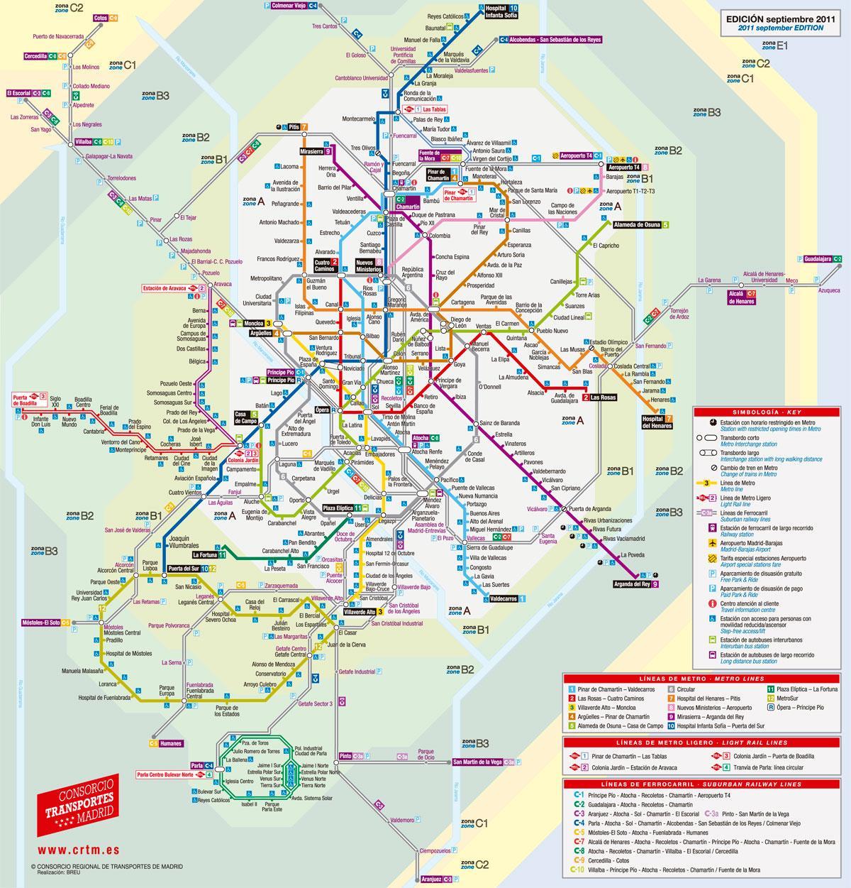 карта на Мадрид трамвай