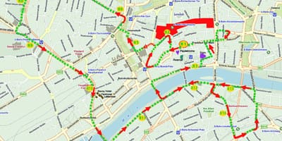 Мадрид автобусна обиколка, Обиколка на картата
