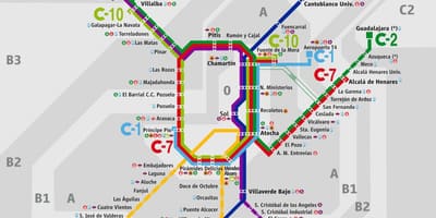 Жп гара картата на Мадрид Atocha 