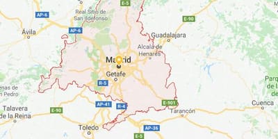 Карта на Мадрид и от близките градове