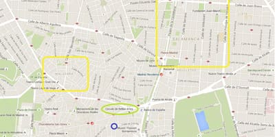 Карта маласанья в Мадрид