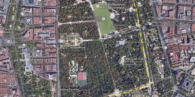 Парк Ретиро в Мадрид картата