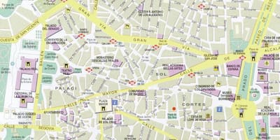 Мадрид карта в центъра на града
