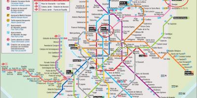 Летище Мадрид схема на метрото 