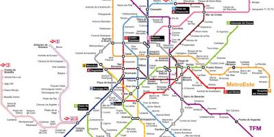 Метрото на Мадрид карта