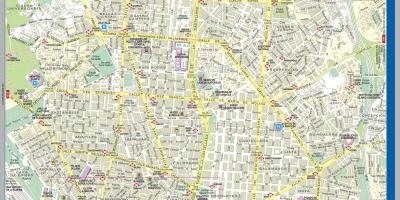 Карта на улиците на Мадрид до центъра на града 