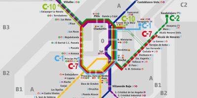 Жп гара картата на Мадрид Atocha 