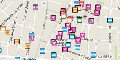 Гей-квартал на Мадрид картата