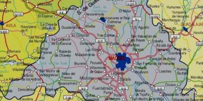 Карта На Мадрид
